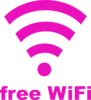 Pink Free Wifi Clip Art