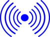 Radio Waves All Blue Clip Art