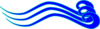 3 Blue Waves Clip Art