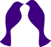 Purple Love Birds  Clip Art