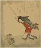 Kayuzue: The Sage Kōshohei Turning A Goat Into Stone. Clip Art