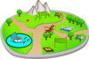 City Park: Various Activites Clip Art