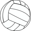 Volleyball-thin Clip Art