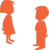 Boy Silhouette Orange Clip Art