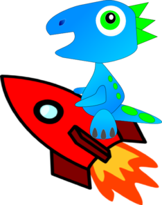 Dino Rocket Clip Art