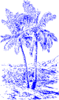 Blue Palm Trees Clip Art