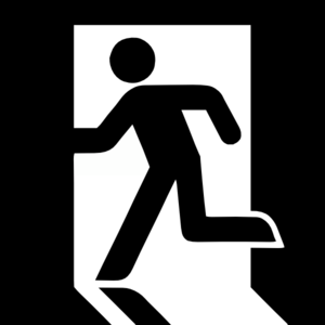 Run Sign Black And White Clip Art