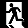 Run Sign Black And White Clip Art