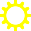 Yellow Cogwheel Clip Art