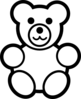 Circle Teddy Bear Black And White Clip Art