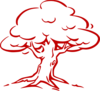 Rgb 192-0-0 Oak Tree Clip Art