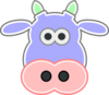 Cow Head Soft Clip Art