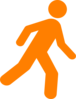 Walking Man Black Clip Art