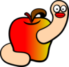 Worm In An Apple Clip Art