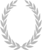 Grey Laurel Wreath Clip Art