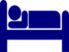Blue Sleep Bed Clip Art