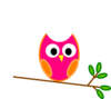 Orange Owl Clip Art