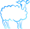 Lamb Gradient Blue Green Clip Art