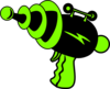 Ray Gun Green And Black No Shadow Clip Art