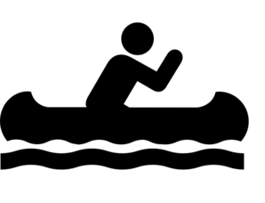Canoe Acsess Black Clip Art