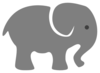 Grey Baby Elephant Clip Art