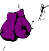 Dina, Purple, Boxing Gloves Clip Art