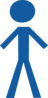 Blue Stick Man Clip Art