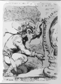  The Rights Of Man; Or Tommy Paine, The Little American Taylor, Taking The Measure Of The Crown, For A New Pair Of Revolution-breeches Clip Art