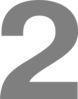 Number 2 Grey Flat Icon Clip Art