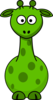 Green Giraffe Clip Art