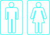 Toilet Outline Cyan Clip Art