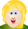 Smiles Blonde Face Clip Art