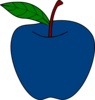 Blue Apple A1 Clip Art