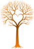 Light Brown Love Tree Small Clip Art