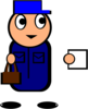 Smiling Postman Clip Art