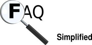 Faq Simplified With Magnifying Glass Clip Art