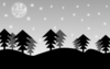 Forest Night Scene Clip Art