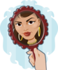 Woman Looking In Mirror Clip Art