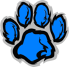 Baby Blue Paw Clip Art