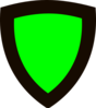 White Shield With Blue Outline Clip Art