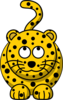 Leopard Looking Up Clip Art