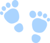 Blue Foot Prints Clip Art