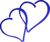 Blue Hearts Clip Art