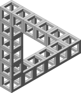 Impossible Triangle Illusion Clip Art