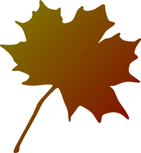 Green Red Gradient Maple Leaf Clip Art