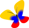 Colombia Flag Butterfly Clip Art