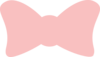 Pink Bow Black Trim Clip Art