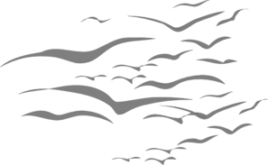 Gray Birds In Flight Clip Art