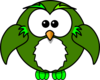 Green Owl Clip Art