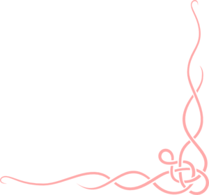 Pink Scroll Ribbon Border Clip Art
